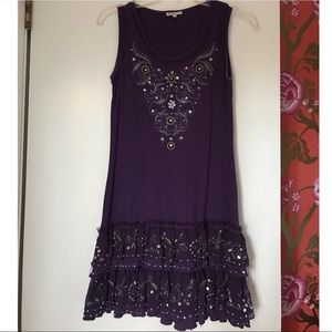 Free People-like boho beaded tunic